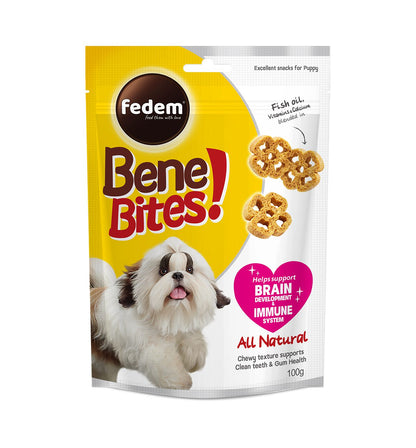 Fedem Bene Bites for Puppy – Supports Brain & Immune System 100g