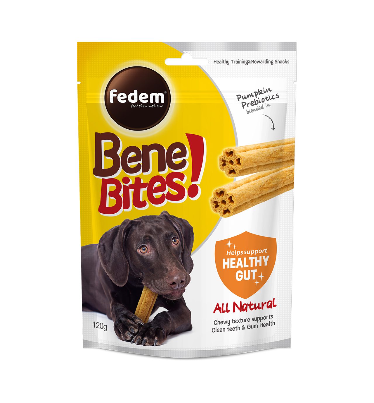 Fedem Bene Bites for Dogs – Healthy Snacks for Gut Support 120g