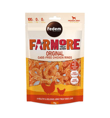 Fedem Farmore Jerky for Dogs – Original Cage-Free Chicken Rings 75g