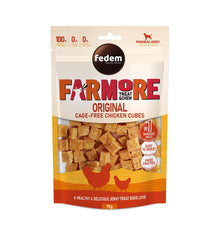 Fedem Farmore Jerky for Dogs – Original Cage-Free Chicken Cubes 75g