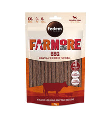 Fedem Farmore Jerky for Dogs – BBQ Grass-Fed Beef Strips 75g