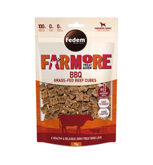 Fedem Farmore Jerky for Dogs – BBQ Grass-Fed Beef Cubes 75g