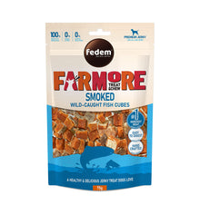Fedem Farmore Jerky for Dogs – Smoked Wild-Caught Fish Cubes 75g