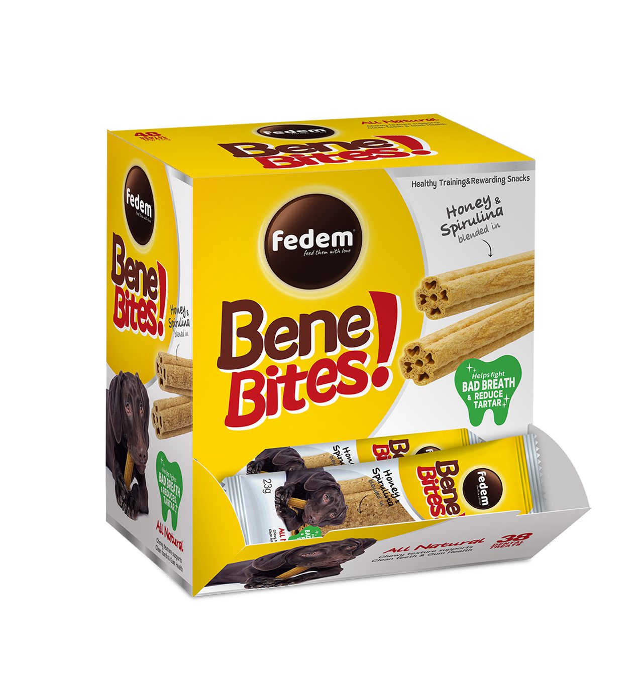 Fedem Bene Bites for Dogs – Healthy Snacks for Fresh Breath & Tartar Control 23g