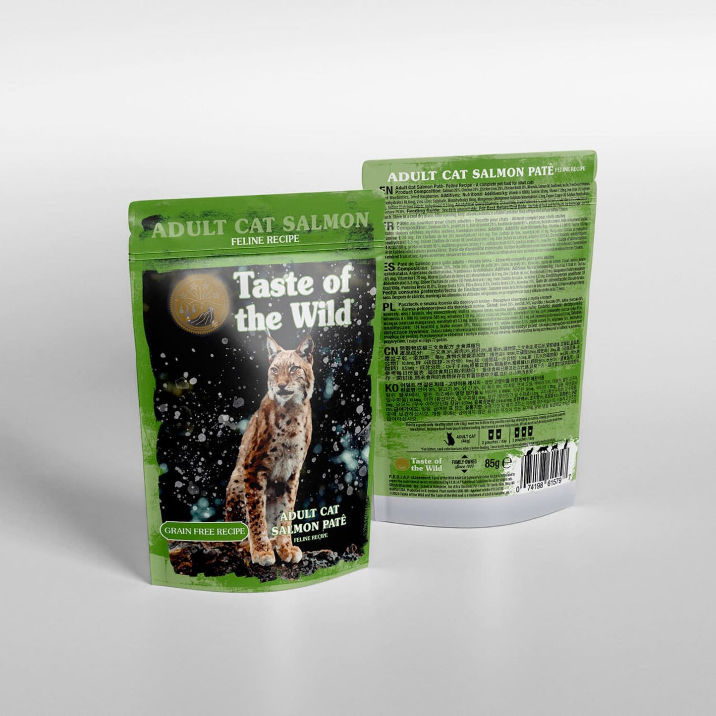 Taste Of The Wild Adult Cat Salmon Pate Grain-Free Wet Cat Food 12x85g