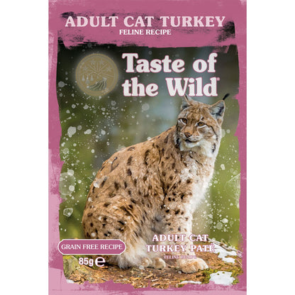 Taste Of The Wild Adult Cat Turkey Pate Grain-Free Wet Cat Food 12x85g