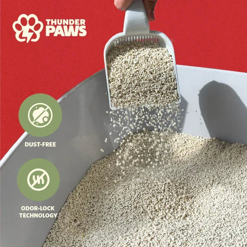Thunder Paws Eco-Fresh Crushed Tofu Unscented Fast Clumping Cat Litter - 2.4KG