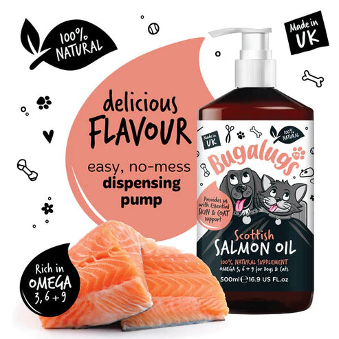 Bugalugs Scottish Salmon Oil for Dogs & Cats - 500ML