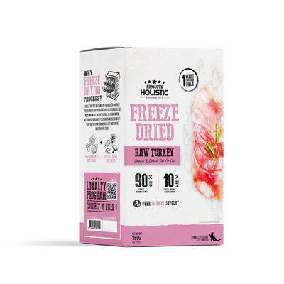 Absolute Holistic Freeze Dried Raw Turkey Patty Dry Cat Food - 360G