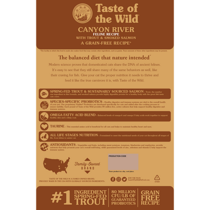 Taste of the Wild Canyon River Feline Formula Dry Cat Food