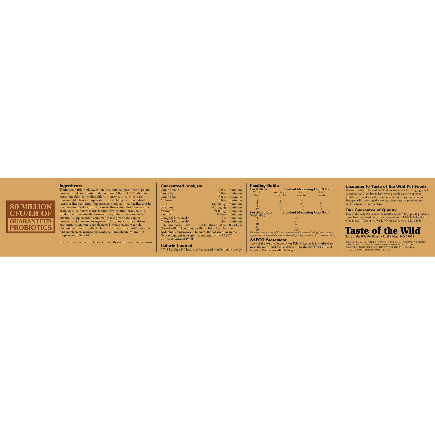 Taste of the Wild Canyon River Feline Formula Dry Cat Food