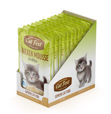 Cat Fest Chicken Mousse For Kittens 12x70g 12pcs/box