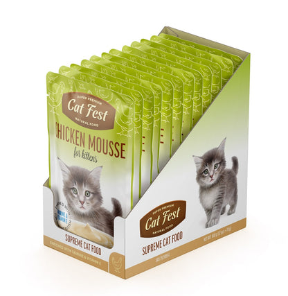 Cat Fest Chicken Mousse For Kittens 12x70g 12pcs/box
