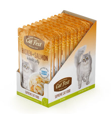Cat Fest Chicken With Salmon In Tender Jelly For Cats 12x70g 12pcs/box