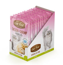 Cat Fest Chicken With Shrimp In Tender Jelly For Cats 12x70g 12pcs/box