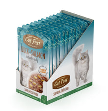 Cat Fest Duck With Salmon In Tender Jelly For Cats 12x70g 12pcs/box