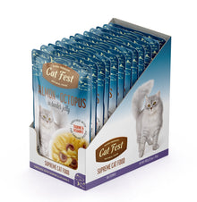 Cat Fest Salmon With Octopus In Tender Jelly For Cats 12x70g 12pcs/box