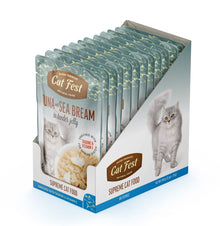 Cat Fest Tuna With Sea Bream In Tender Jelly For Cats 12x70g 12pcs/box