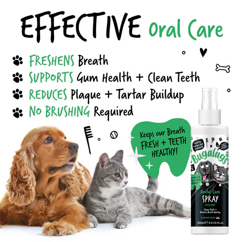 Bugalugs Dental Care Spray for Dogs & Cats - 200ML