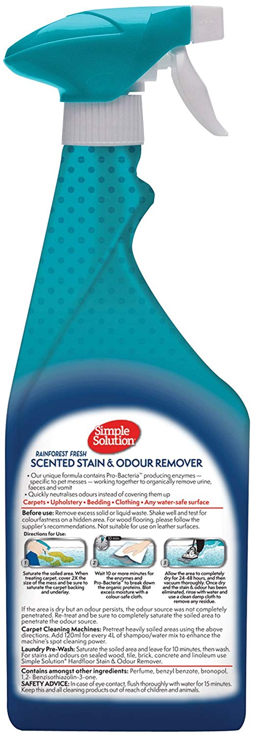 Simple Solution Dog Stain and Odour Remover Rainforest Fresh - 750 ml