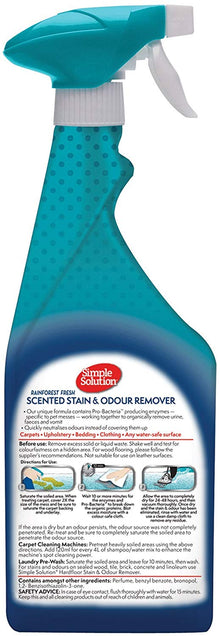Simple Solution Dog Stain and Odour Remover Rainforest Fresh - 750 ml