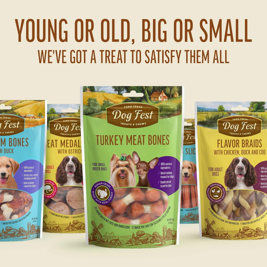 Dog Fest Flavor Braids With Chicken, Duck And Fish 90g