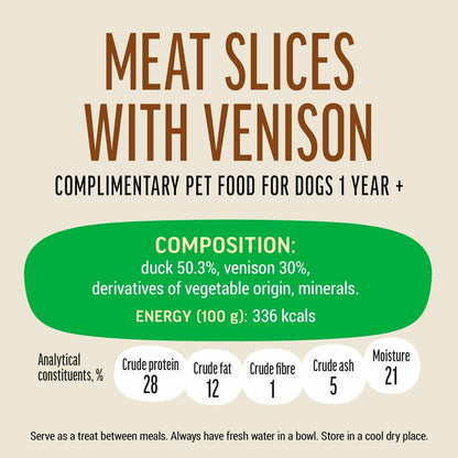 Dog Fest Slices With Venison For Adult Dogs [Weight - 90g]