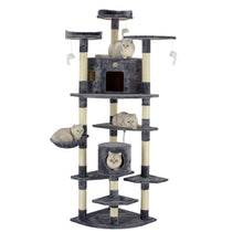 Go Pet Club 80" Classic Cat Tree House Furniture with Sisal Scratching Post Overall Size : 30"L x 45"W x 80"H