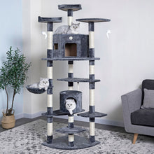 Go Pet Club 80" Classic Cat Tree House Furniture with Sisal Scratching Post Overall Size : 30"L x 45"W x 80"H