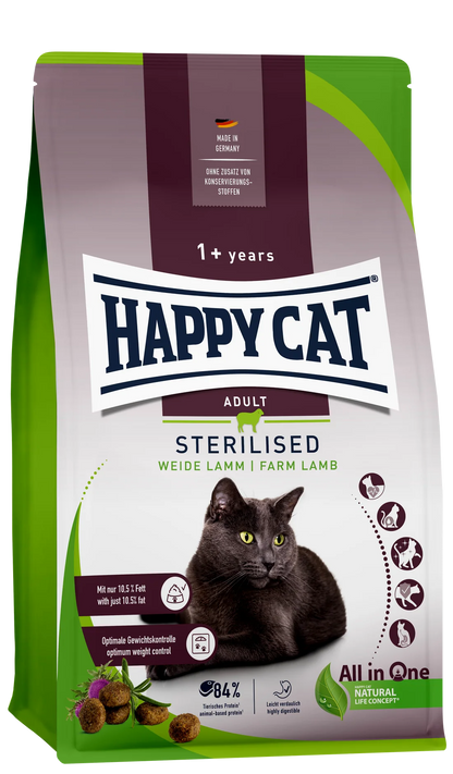 Happy Cat Adult Sterilised Weide Lamm 4 KG
