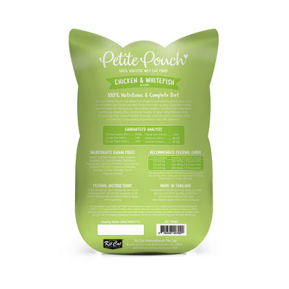 كيت كات أكياس صغيرة 70 غرام - دجاج وسمك أبيض (علبة واحدة - 24 قطعة)