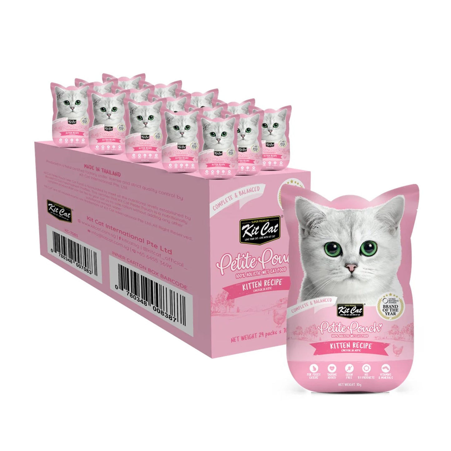 Kit Cat Petite Pouch 6x70g - Kitten Chicken