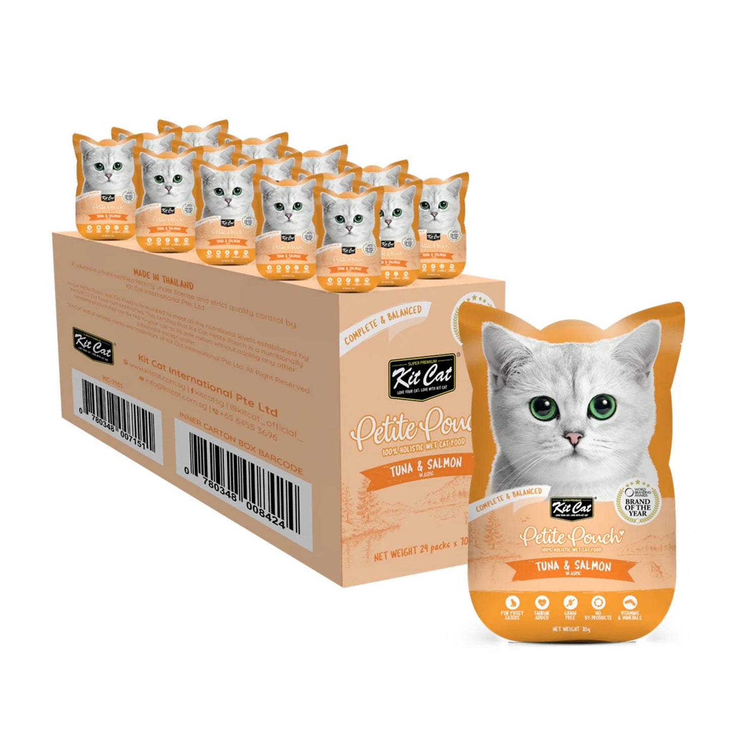 Kit Cat Petite Pouch 70g - Tuna & Salmon