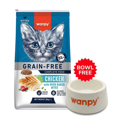 Wanpy Grain Free Complete Food For Kitten Chicken Recipe 8Kg