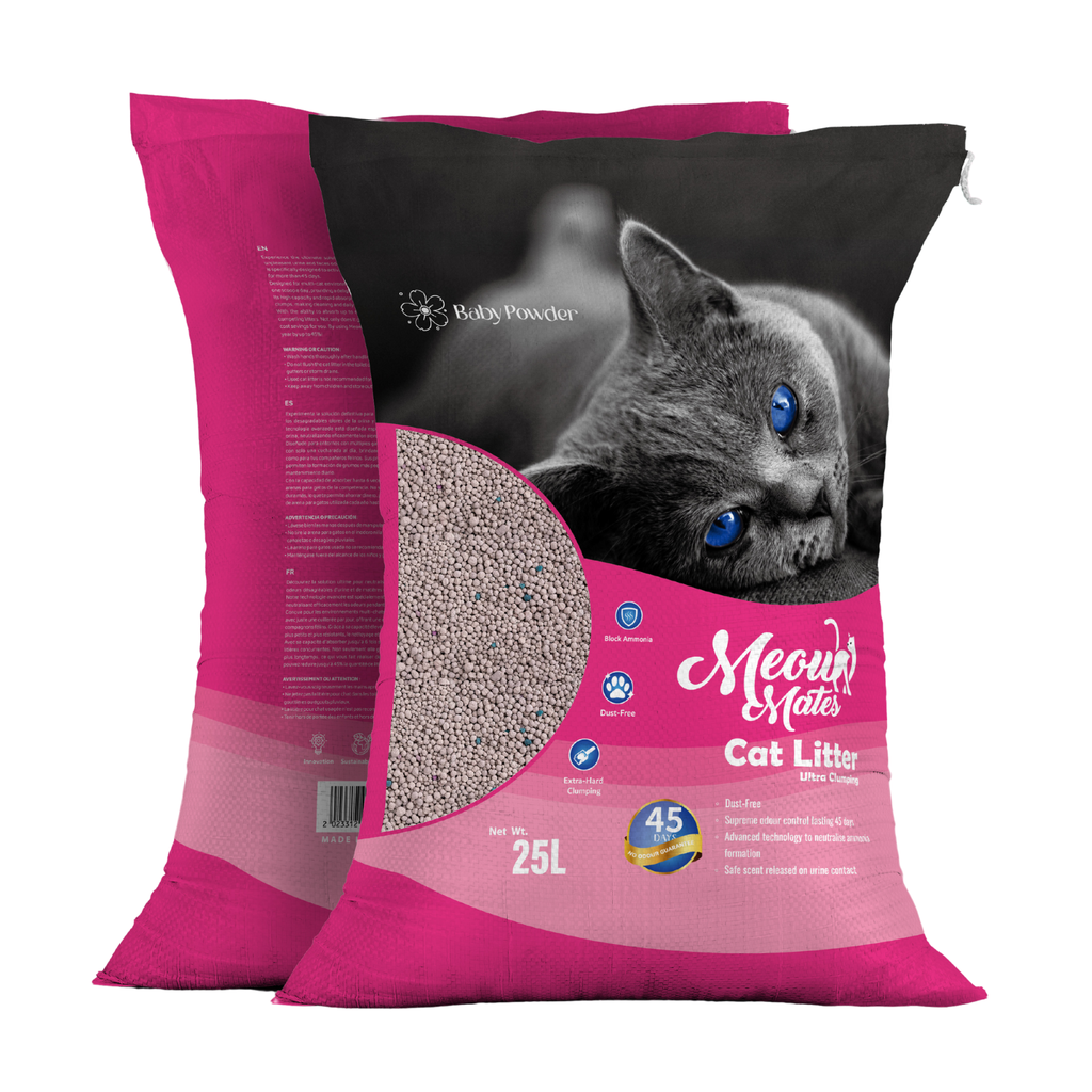 Meow Mates Bentonite Cat Litter-25L/20kg