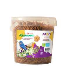 Pado Dried Mealworms High Protein Natural Treat for Birds & Small Animals