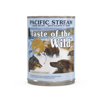 Taste of the Wild Pacific Stream Canine Salmon in Gravy Wet Dog Food 390G- Pack of 12