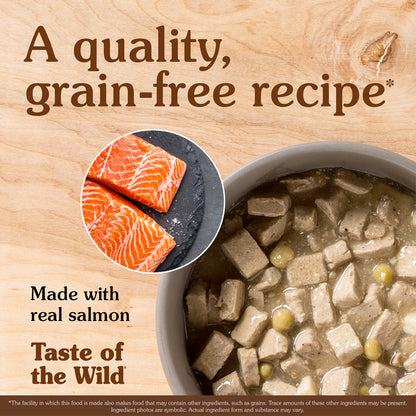 Taste of the Wild Pacific Stream Canine Salmon in Gravy Wet Dog Food 390G- Pack of 12