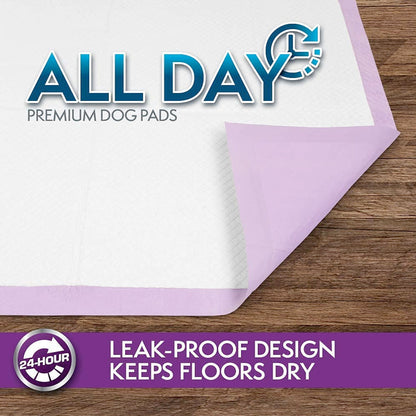 Simple Solution All Day Premium Dog Pads, Lavender Scent, 23" x 24" - Pack of 100