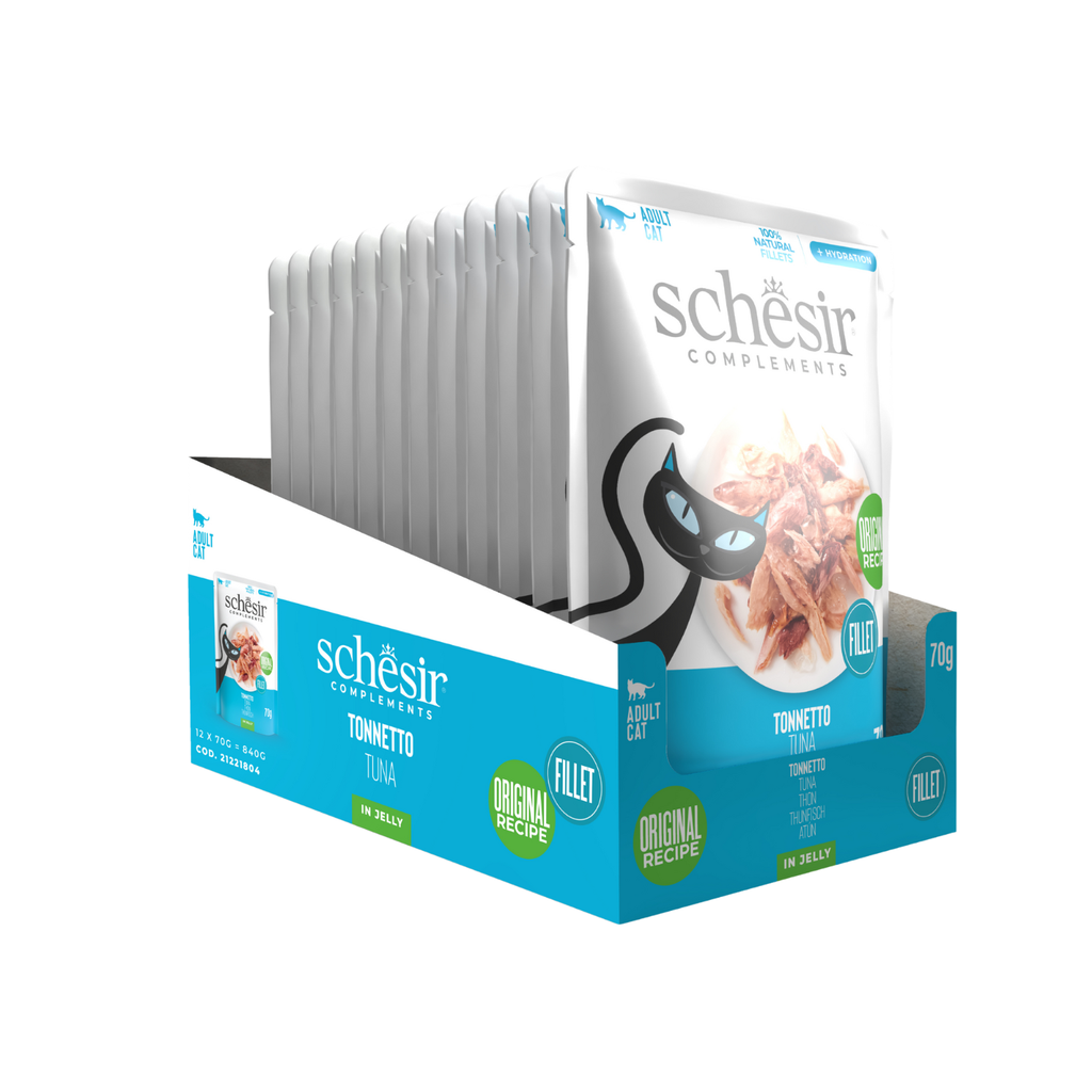 Schesir Complements Cat Wet Food  in Jelly Pouch- Tuna 70g [MOQ:12pcs]