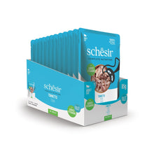 طعام القطط الرطب Schesir Complete &amp; Balanced Nutrition في أكياس جيلي - تونة 85 غرام [الحد الأدنى للطلب: 12 قطعة]