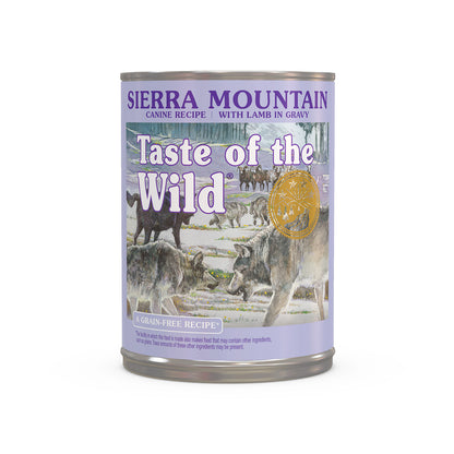 Taste of the Wild Sierra Mountain Canine in Gravy Wet Dog Food 390G- Pack of 12