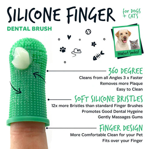 Bugalugs Finger Brush for Dogs & Cats - 3PCS