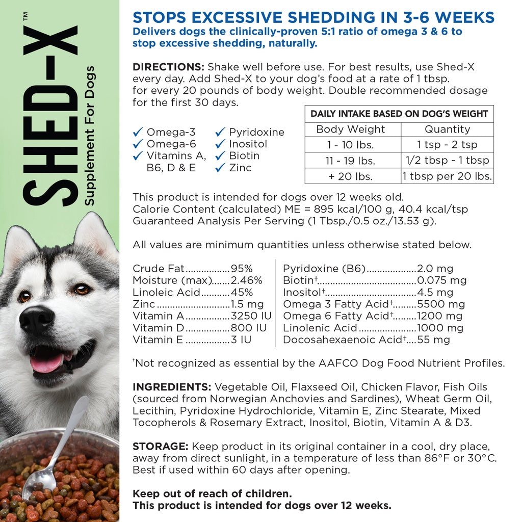 Synergy Labs Shed-X Supplement for Dogs 8 oz - 237 ml