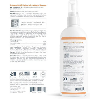 Synergy Labs Veterinary Formula Clinical Care Antiseptic & Antifungal Spray For Dogs & Cats 236ml[Volume - 236ml]