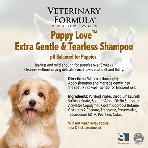 Synergy Labs Veterinary Formula Solutions Puppy Love Extra Gentle & Tearless Shampoo 17oz - 503ml