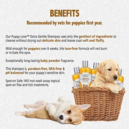 Synergy Labs Veterinary Formula Solutions Puppy Love Extra Gentle & Tearless Shampoo 17oz - 503ml