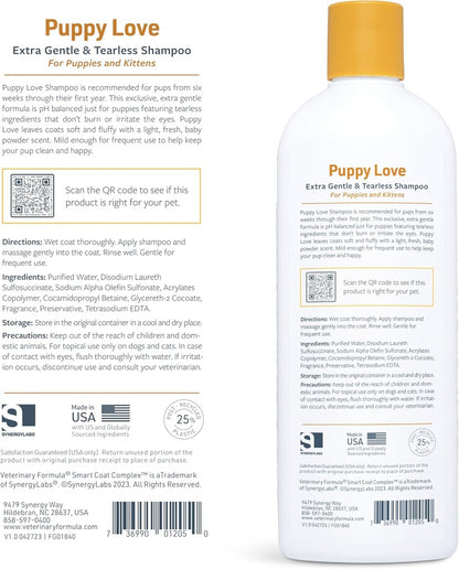 Synergy Labs Veterinary Formula Solutions Puppy Love Extra Gentle & Tearless Shampoo 17oz - 503ml