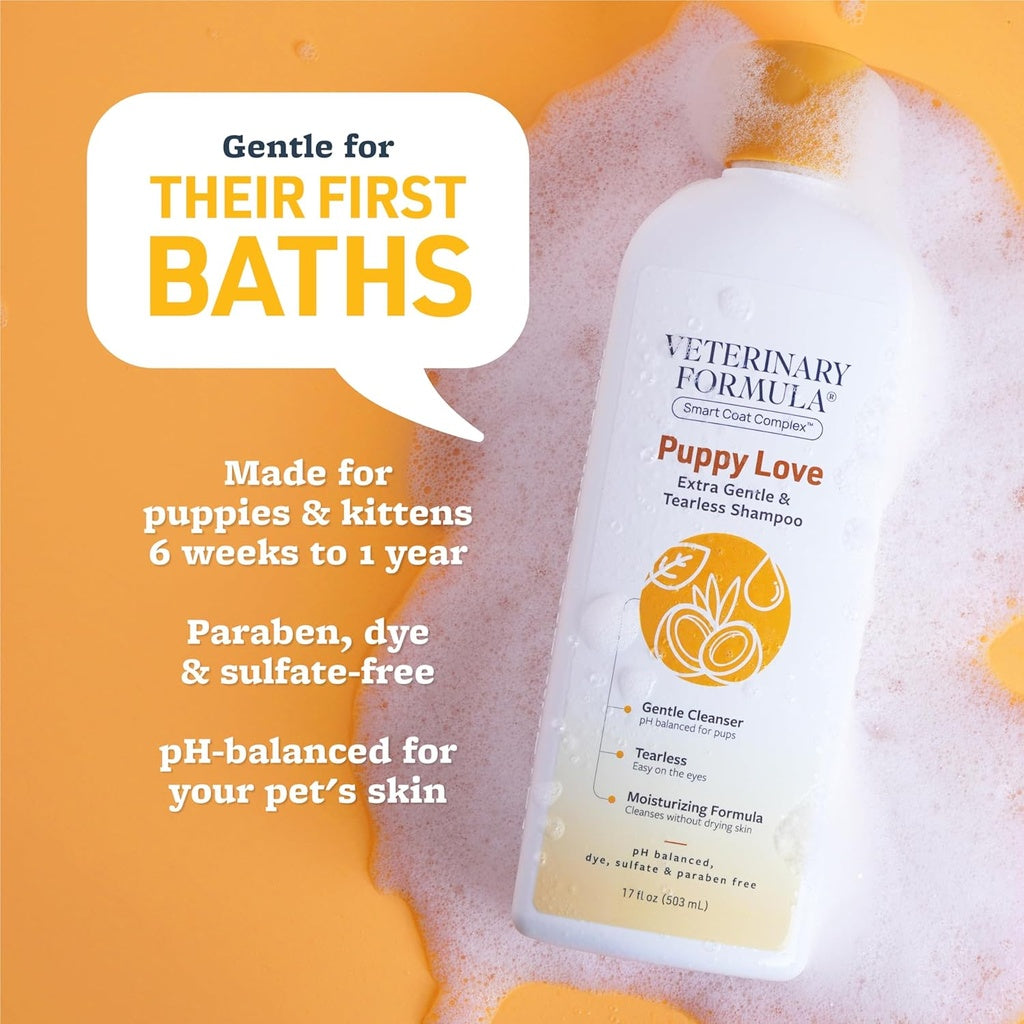 Synergy Labs Veterinary Formula Solutions Puppy Love Extra Gentle & Tearless Shampoo 17oz - 503ml