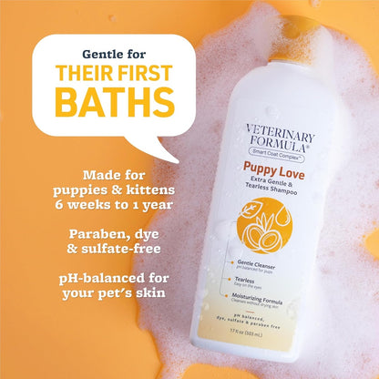 Synergy Labs Veterinary Formula Solutions Puppy Love Extra Gentle & Tearless Shampoo 17oz - 503ml